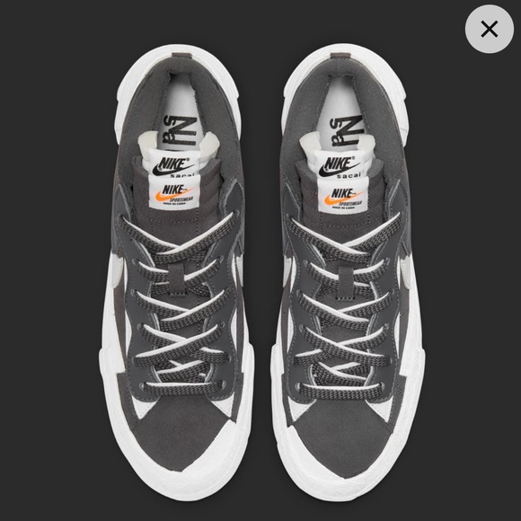 Brand new blazer low x sacais iron grey - Picture 3 of 3